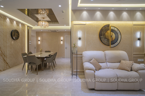 A Story of Style & Elegance- Aurobindo Kohinoor Flat Interiors