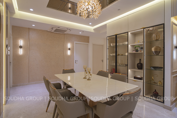 A Story of Style & Elegance- Aurobindo Kohinoor Flat Interiors