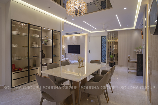 A Story of Style & Elegance- Aurobindo Kohinoor Flat Interiors