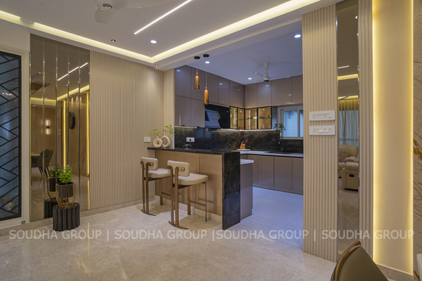 A Story of Style & Elegance- Aurobindo Kohinoor Flat Interiors