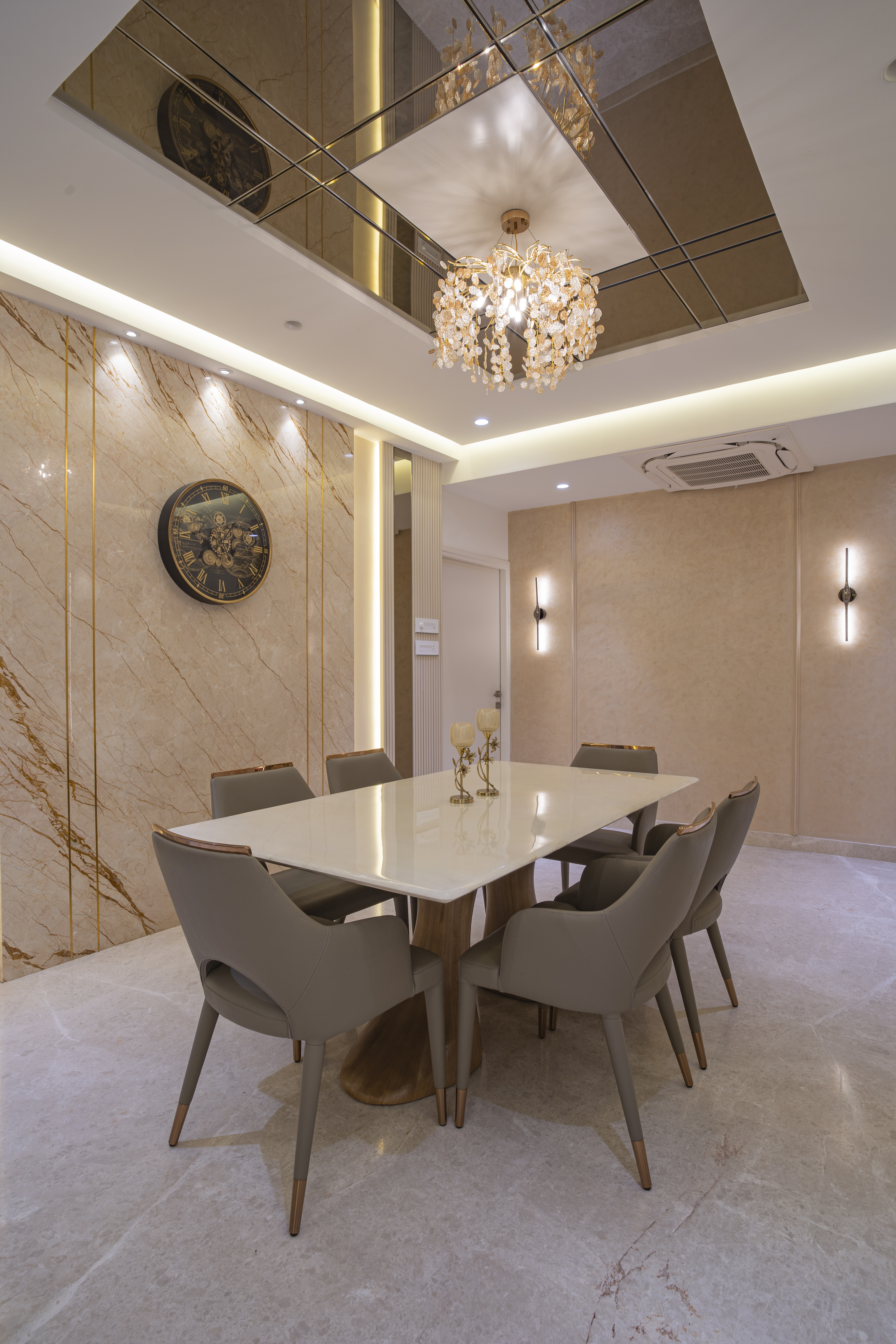 A Story of Style & Elegance- Aurobindo Kohinoor Flat Interiors