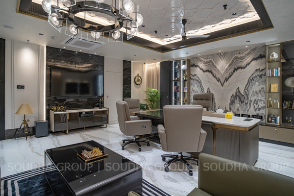 A refined workspace where productivity, comfort, and timeless elegance come together.