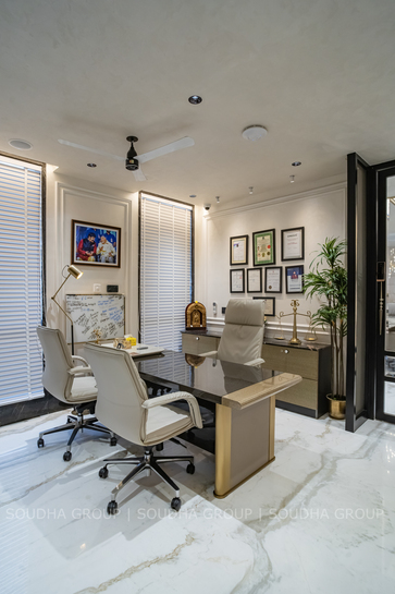 A refined workspace where productivity, comfort, and timeless elegance come together.