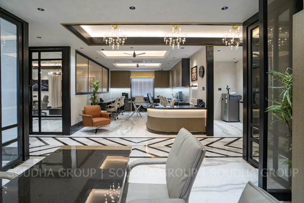 A refined workspace where productivity, comfort, and timeless elegance come together.